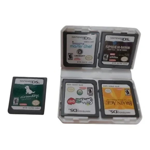 Lot of 2 Tested Nintendo DS Lite Polar White Consoles Bundle + Stylus Game Case - Picture 8 of 14